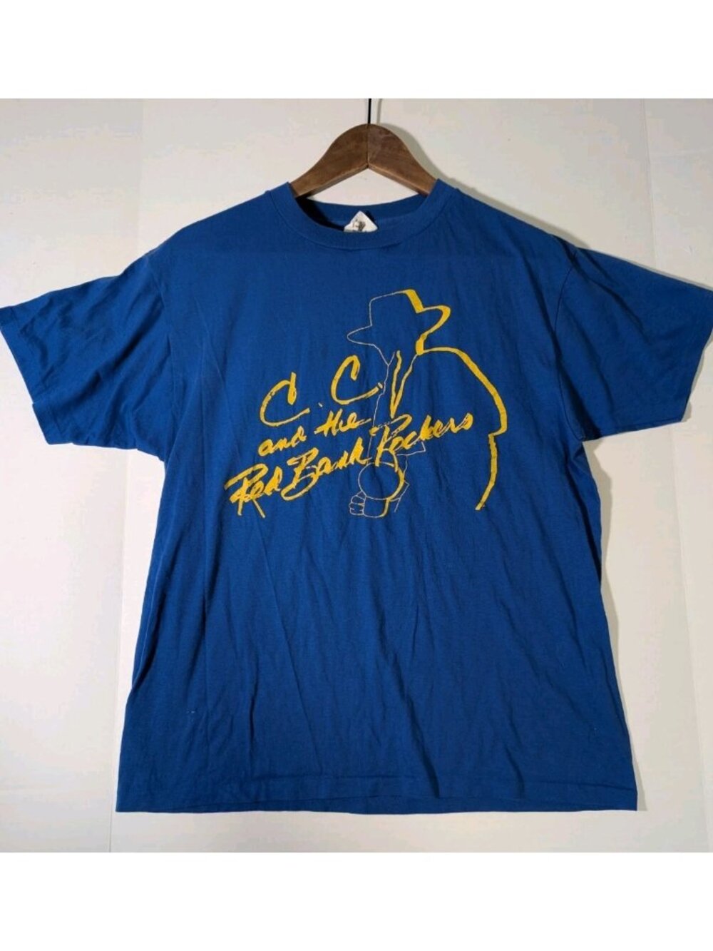 Clarence Clemons CC Red Bank Rockers 1982 Tour Concert Shirt Blue L Springsteen